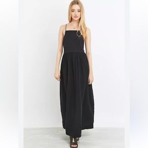 Free People Ojai Maxi Empire Waist Cotton Black Dress Sz: S